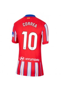 Fotbalové Dres Atletico Madrid Angel Correa #10 Dámské Domácí Oblečení 2024-25 Krátký Rukáv